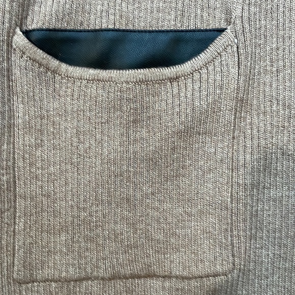 AGB Dress Size Large NWT Heather Taupe Color 2 accent pockets Sweater Tunic - Picture 8 of 14